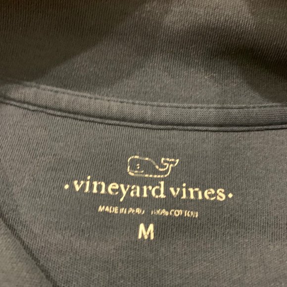 Vineyard Vines Women's Cotton Jersey 1/4 Zip Blue Pullover, Size Medium - Picture 5 of 6